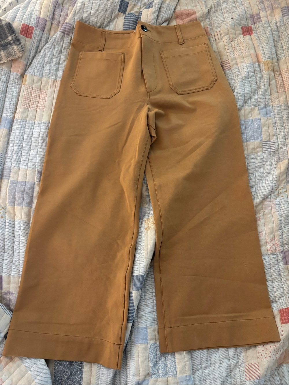 Anthropologie Maeve Colette Cropped Wide-Leg Trousers – Ponte Edition - Picture 4 of 4